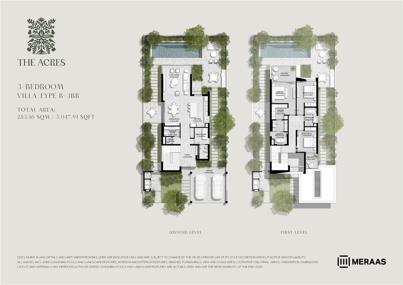 Type B-3BR floor plan